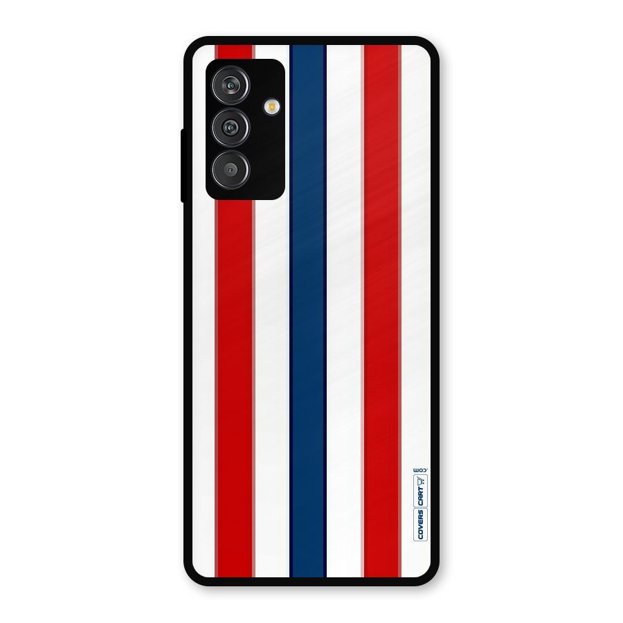 Tricolor Stripes Metal Back Case for Galaxy F13