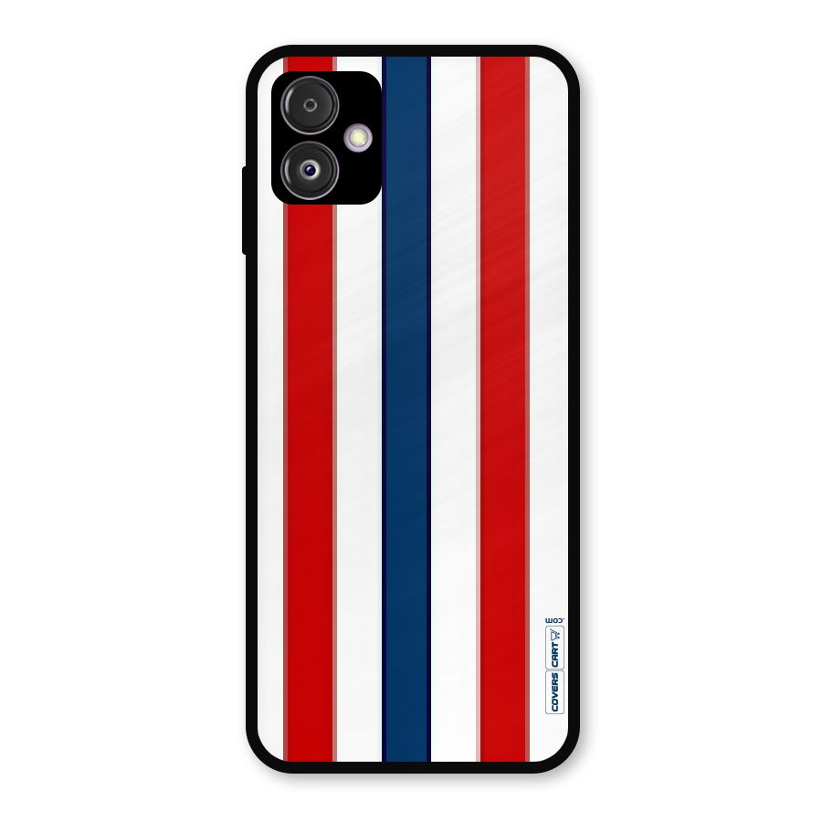 Tricolor Stripes Metal Back Case for Galaxy F14