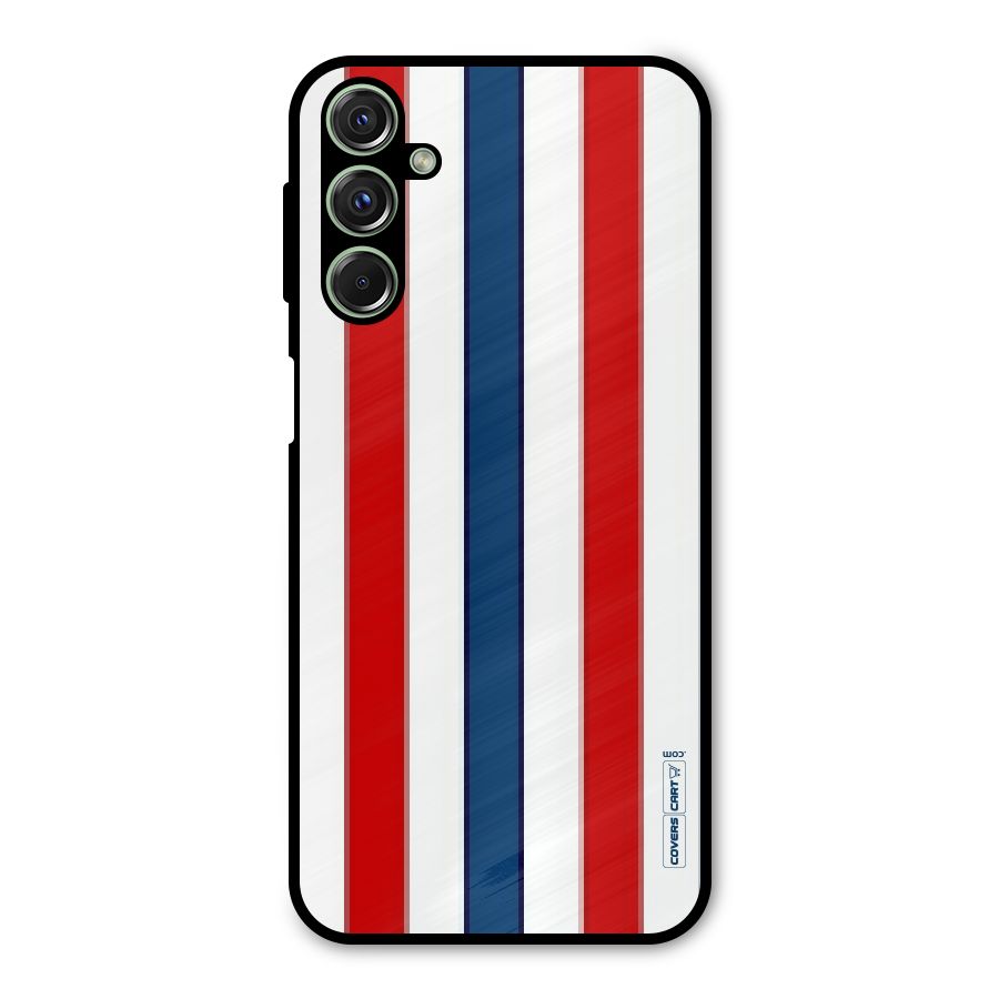 Tricolor Stripes Metal Back Case for Galaxy F34