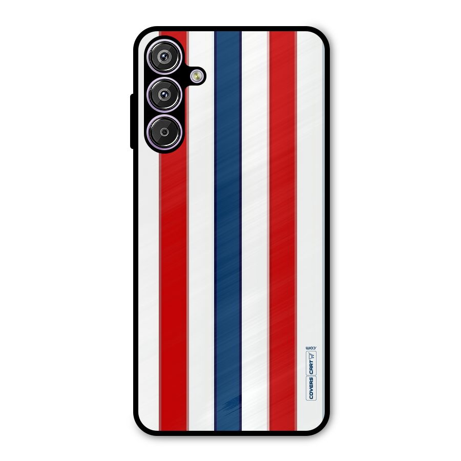 Tricolor Stripes Metal Back Case for Galaxy M15