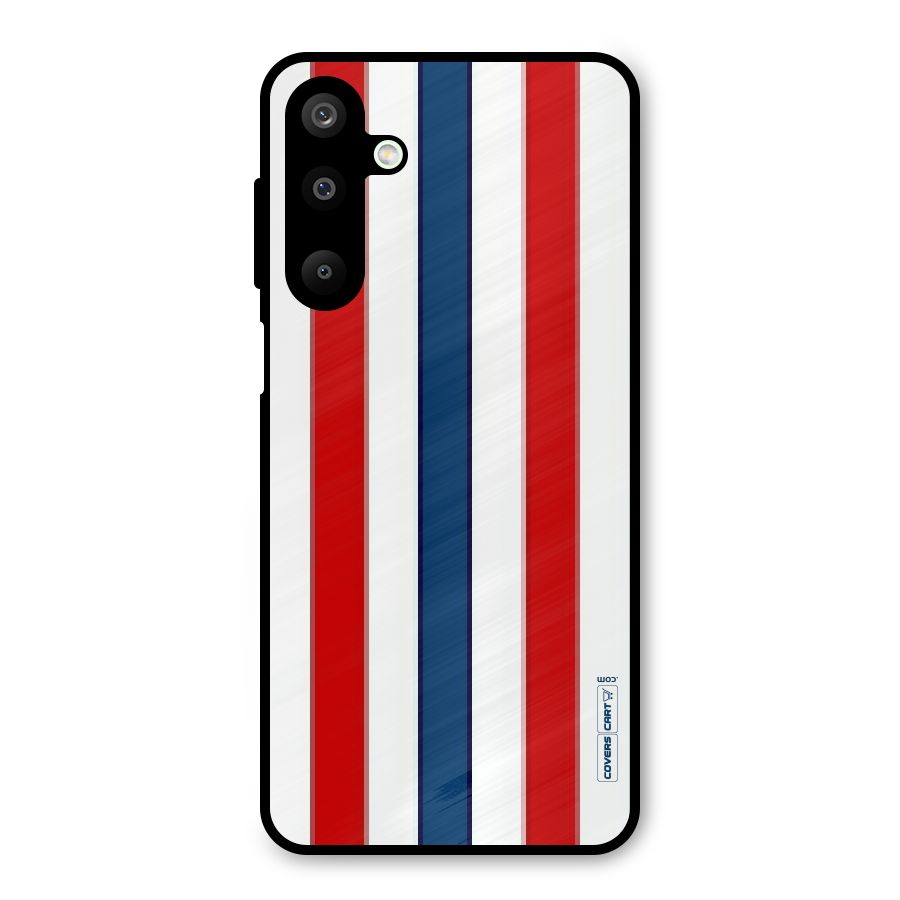 Tricolor Stripes Metal Back Case for Galaxy M16
