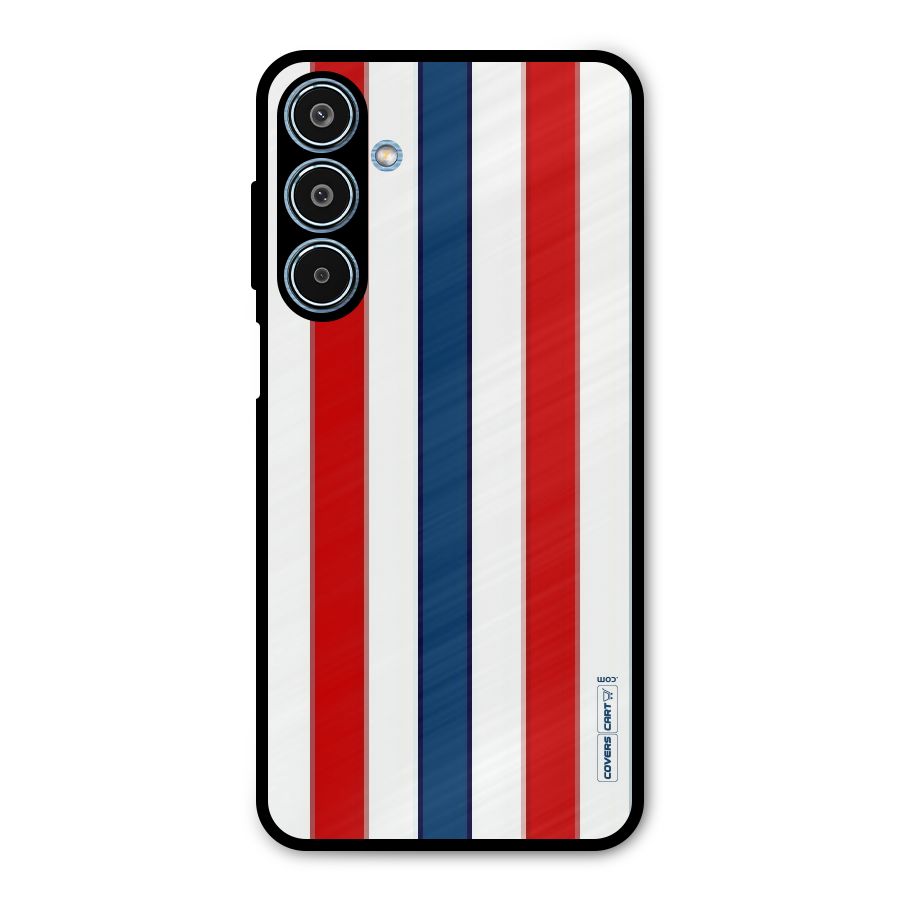 Tricolor Stripes Metal Back Case for Galaxy M35
