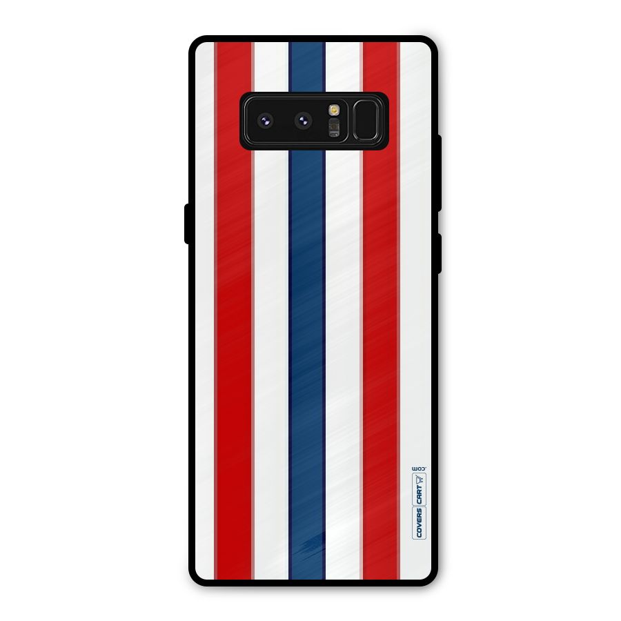 Tricolor Stripes Metal Back Case for Galaxy Note 8