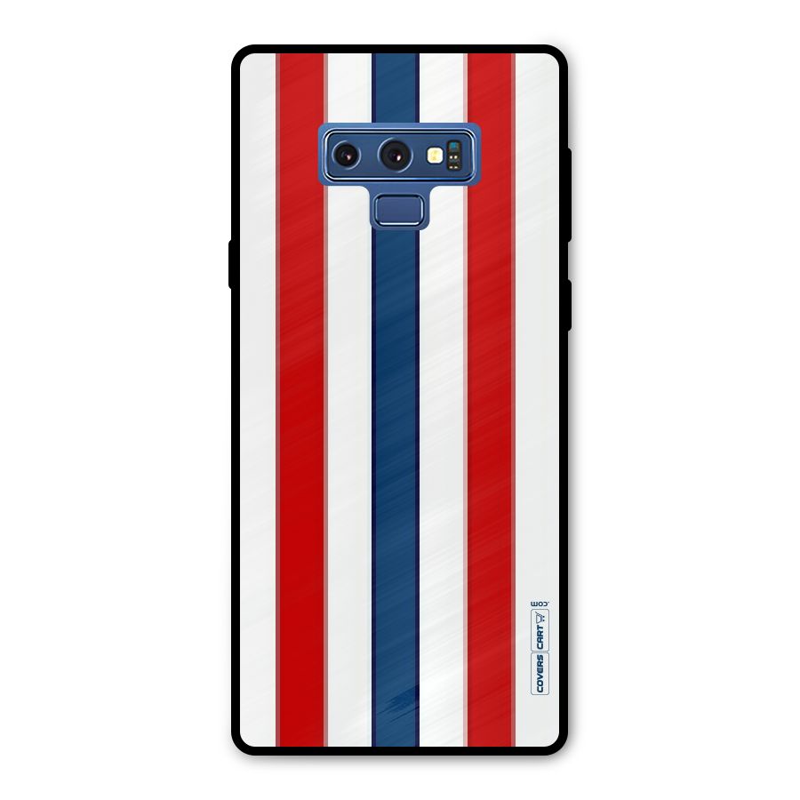 Tricolor Stripes Metal Back Case for Galaxy Note 9