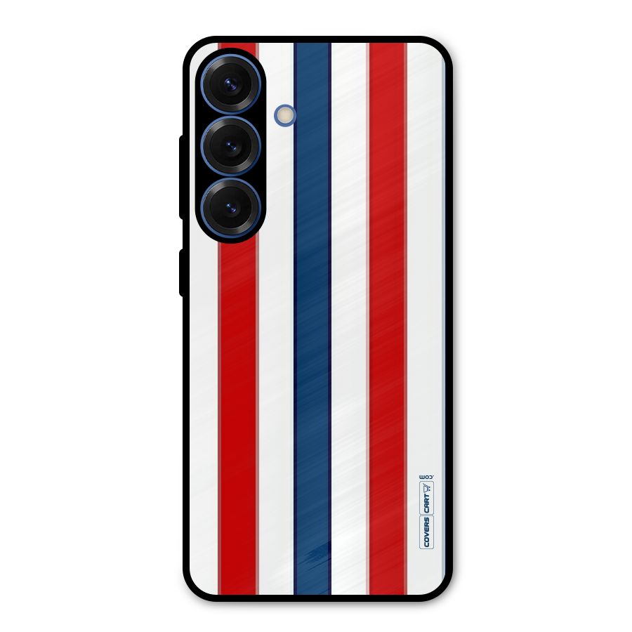 Tricolor Stripes Metal Back Case for Galaxy S25