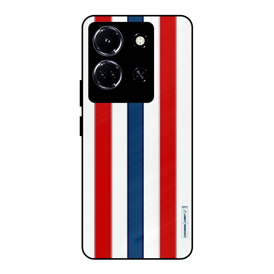 Tricolor Stripes Metal Back Case for Infinix Note 30 5G