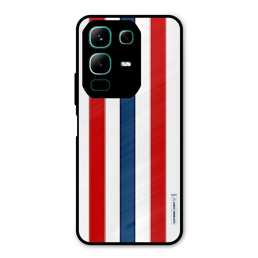 Tricolor Stripes Metal Back Case for Infinix Note 50x