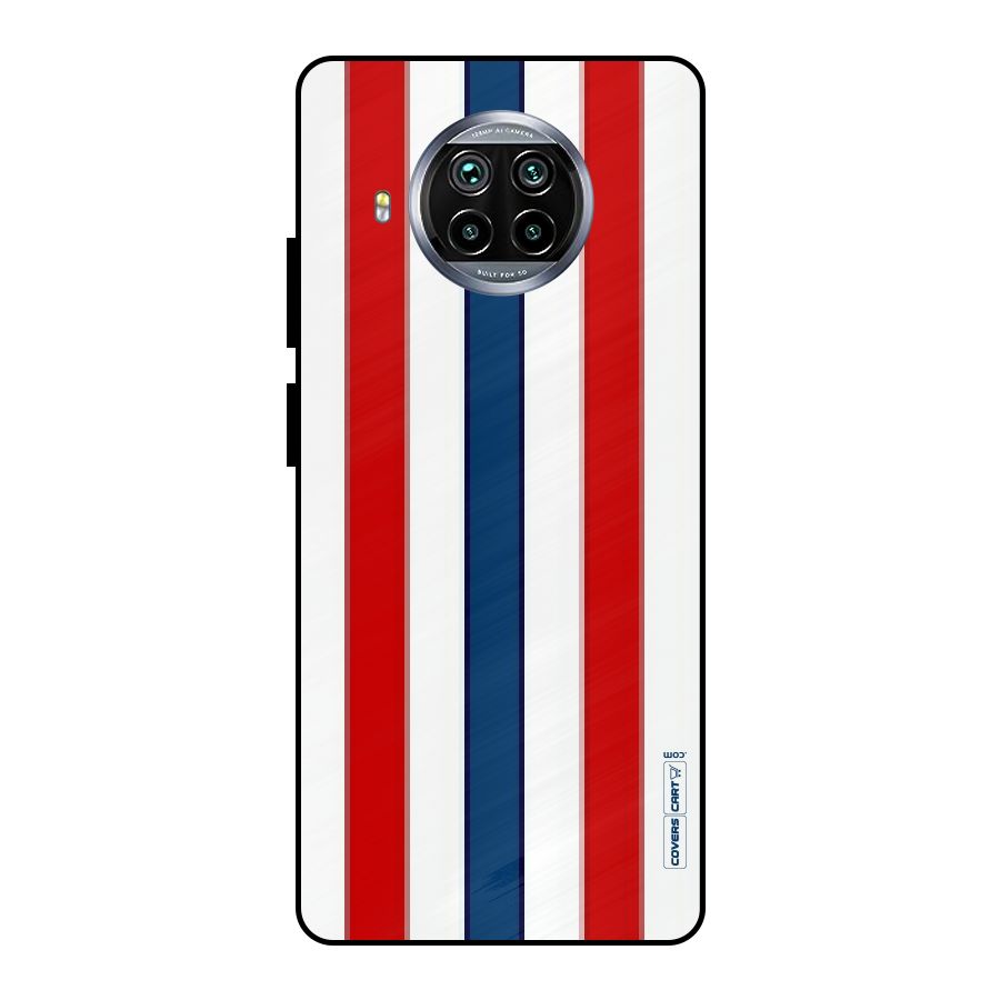 Tricolor Stripes Metal Back Case for Mi 10i