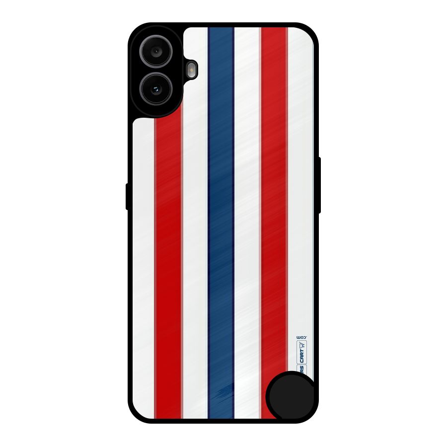 Tricolor Stripes Metal Back Case for Nothing CMF Phone 1