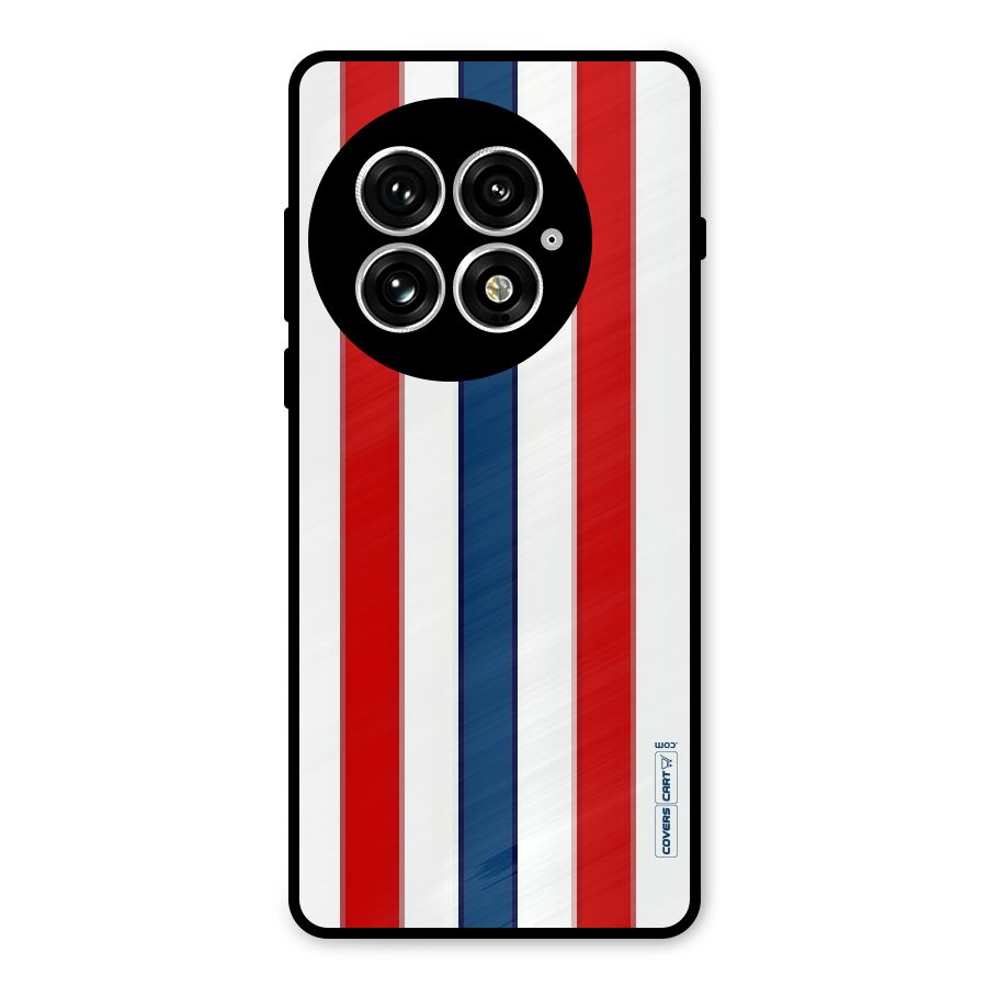 Tricolor Stripes Metal Back Case for OnePlus 13
