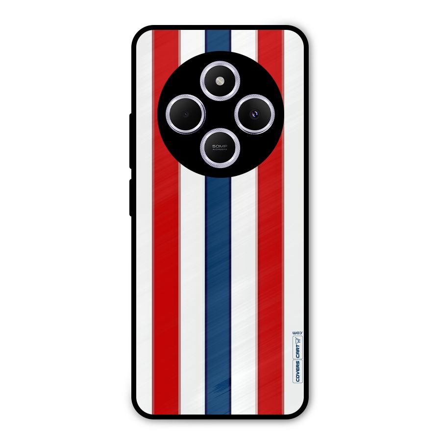 Tricolor Stripes Metal Back Case for Poco M7
