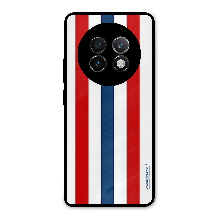 Tricolor Stripes Metal Back Case for Realme 13 Plus
