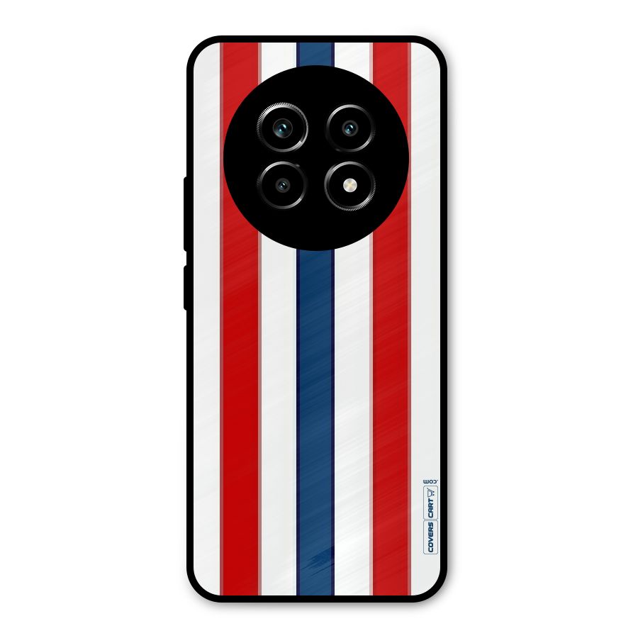 Tricolor Stripes Metal Back Case for Realme 13 Pro