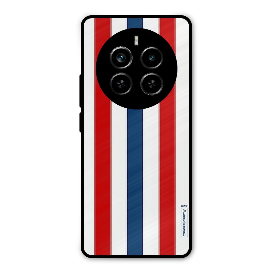 Tricolor Stripes Metal Back Case for Realme P1 Pro
