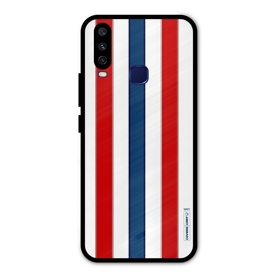 Tricolor Stripes Metal Back Case for Vivo V17