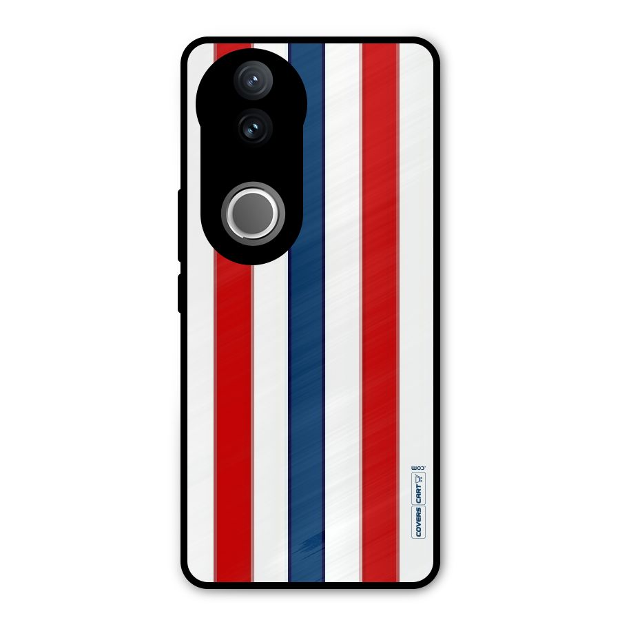 Tricolor Stripes Metal Back Case for Vivo V50e