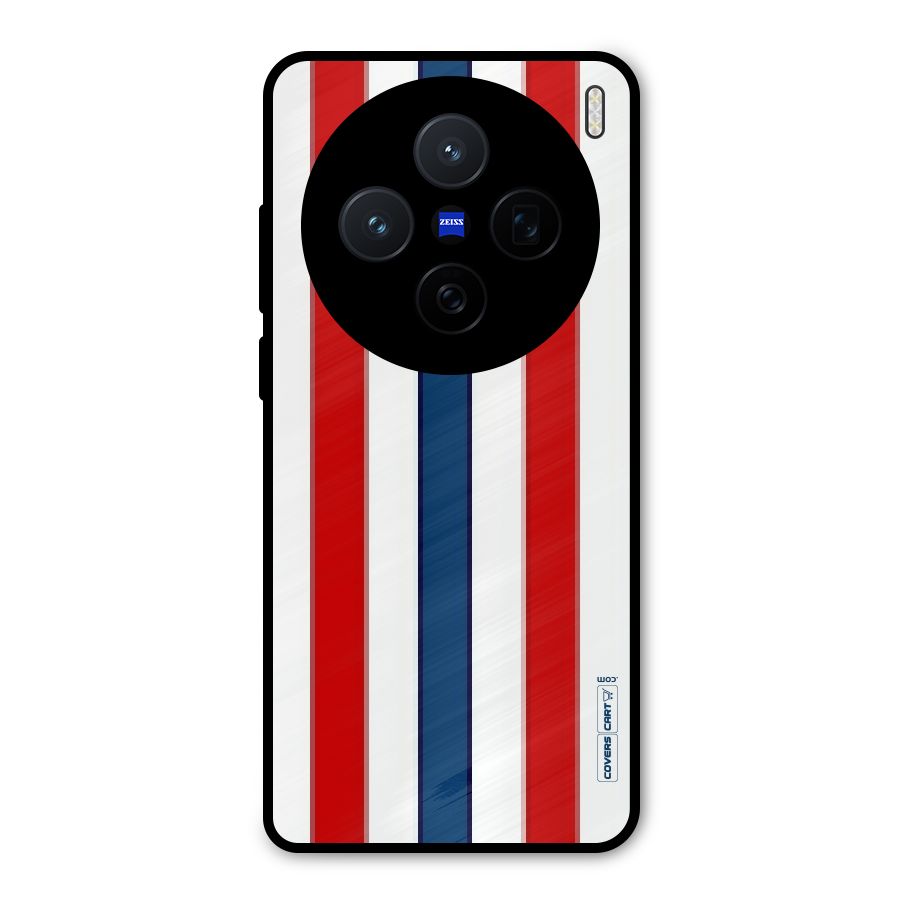 Tricolor Stripes Metal Back Case for Vivo X200