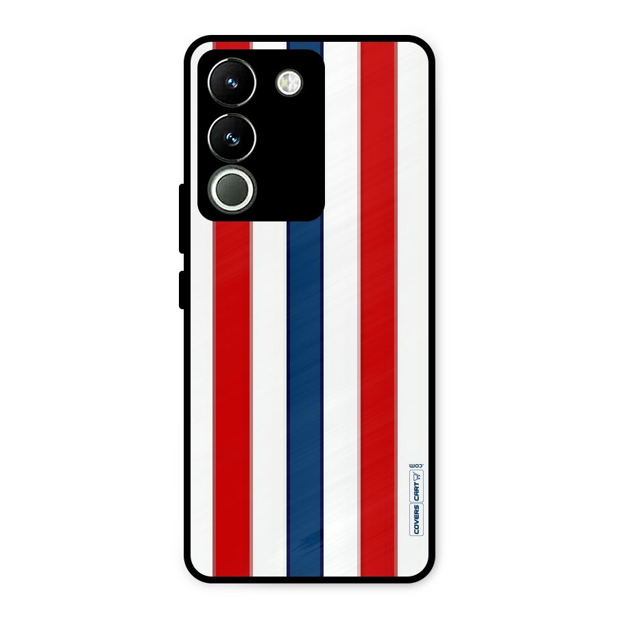 Tricolor Stripes Metal Back Case for Vivo Y200