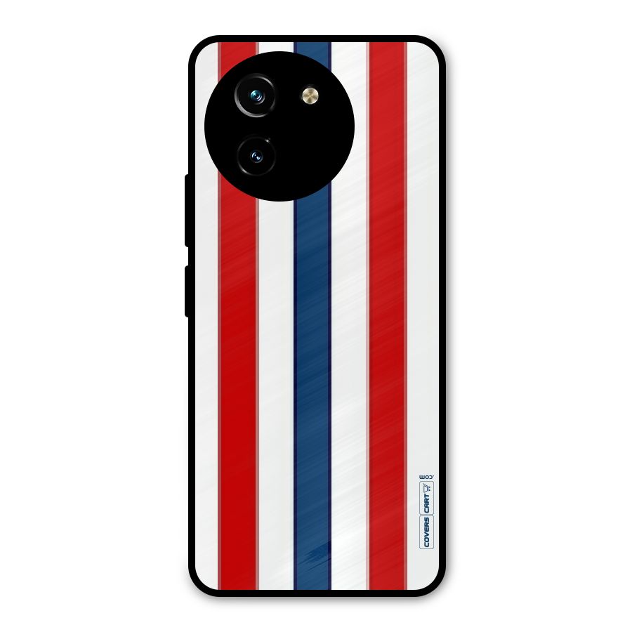 Tricolor Stripes Metal Back Case for Vivo Y200i