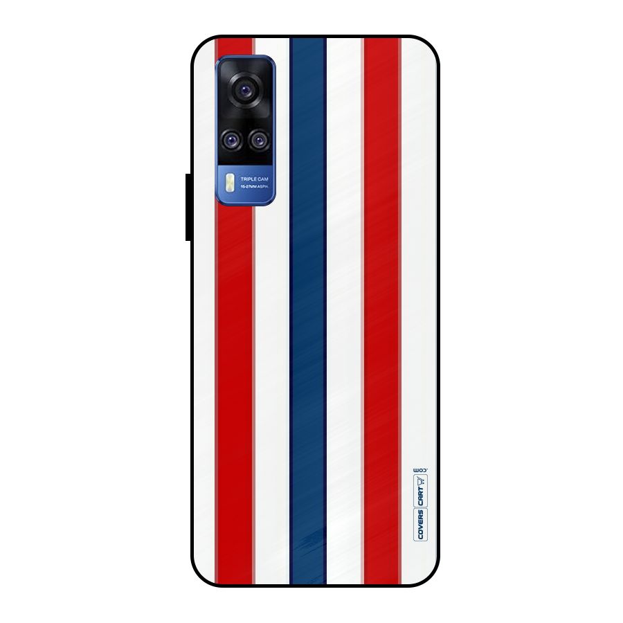 Tricolor Stripes Metal Back Case for Vivo Y51
