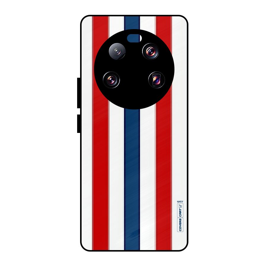 Tricolor Stripes Metal Back Case for Xiaomi 13 Ultra