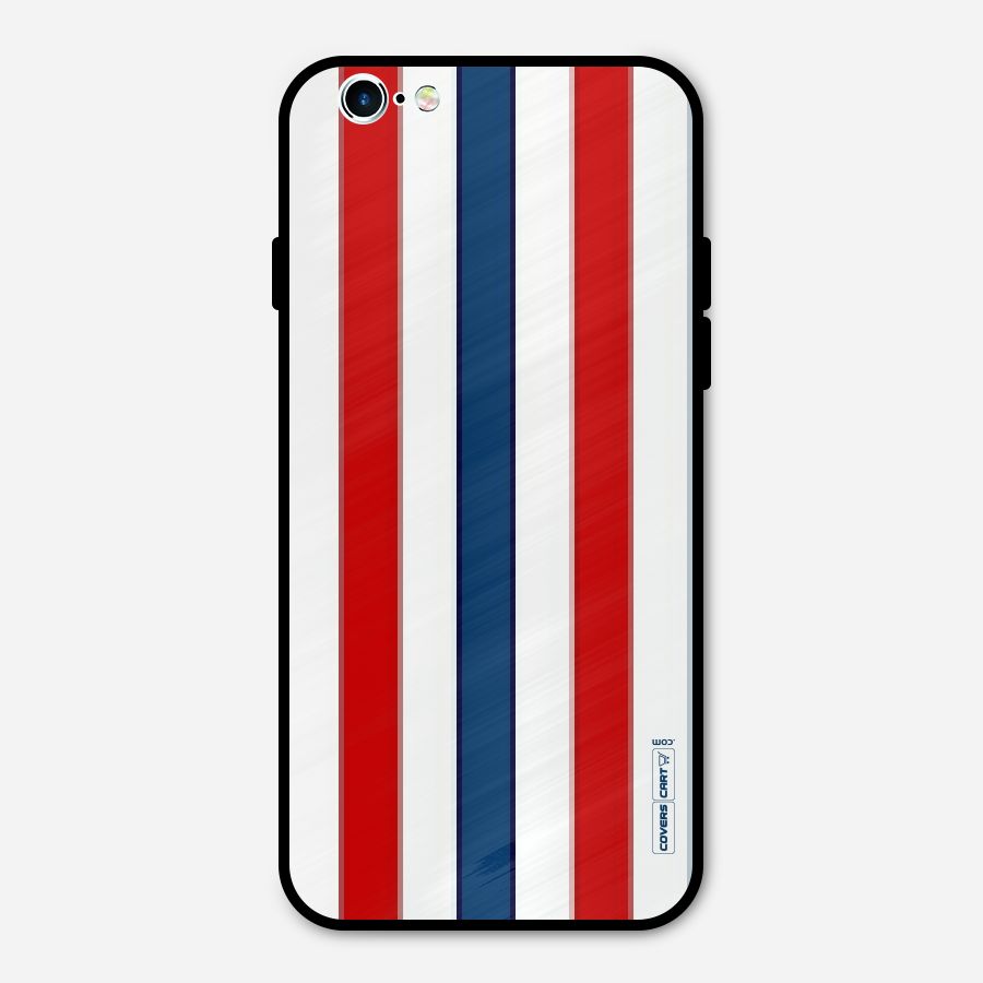 Tricolor Stripes Metal Back Case for iPhone 6 6s