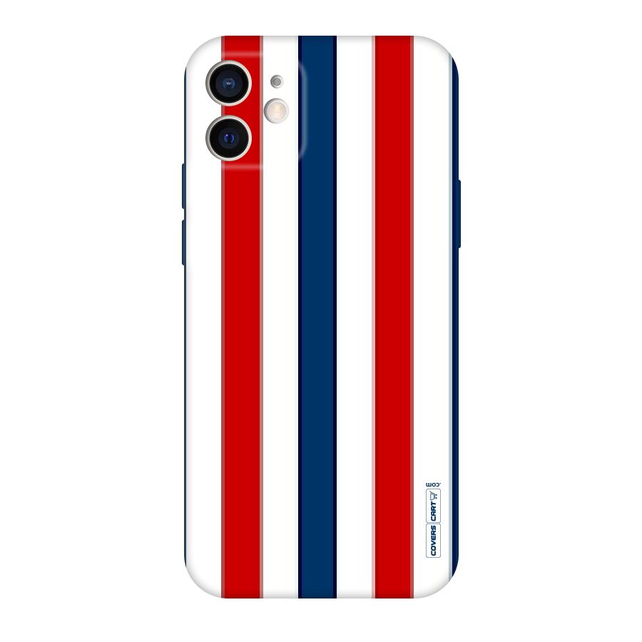 Tricolor Stripes Original Polycarbonate Back Case for iPhone 12