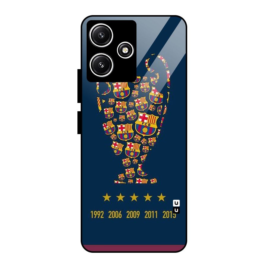 Trophy Team Glass Back Case for Poco M6 Pro