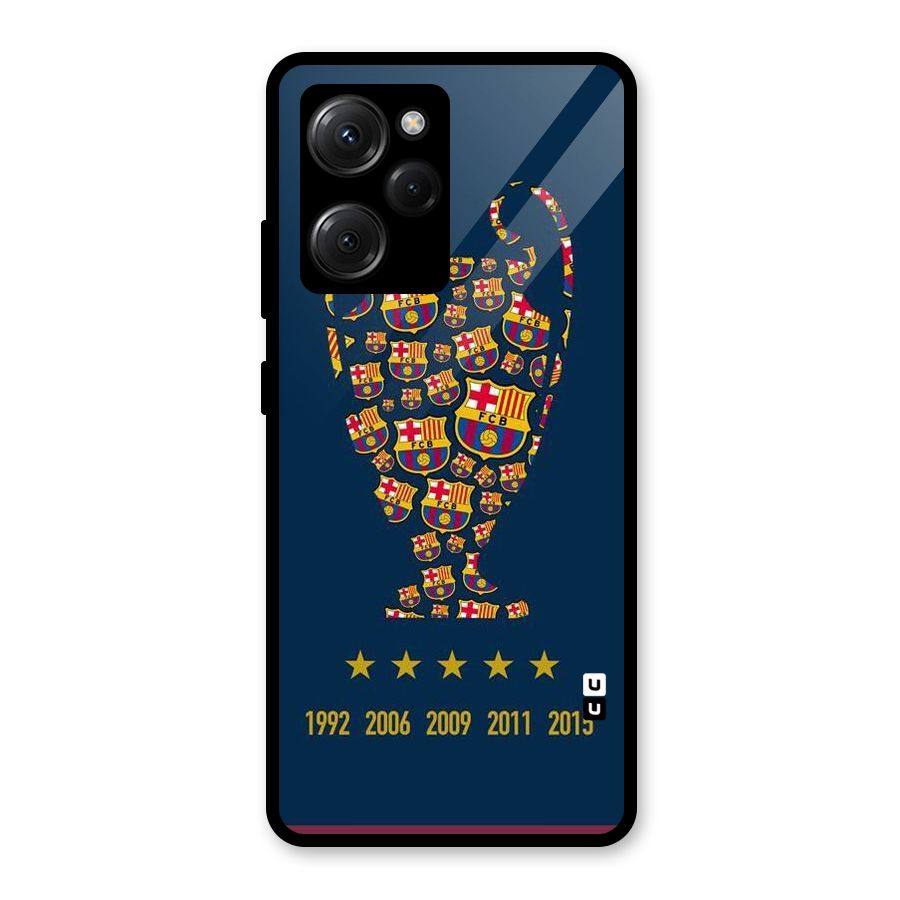 Trophy Team Glass Back Case for Poco X5 Pro