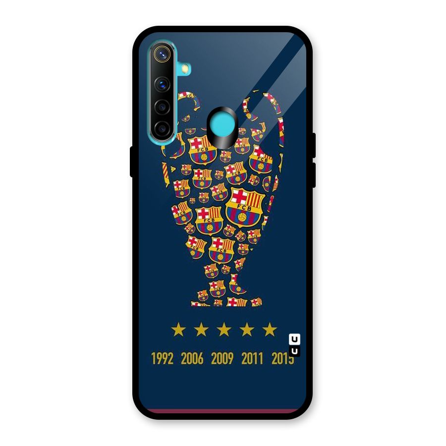 Trophy Team Glass Back Case for Realme 5