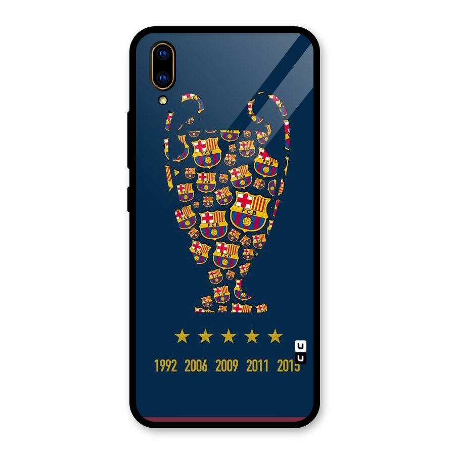Trophy Team Glass Back Case for Vivo V11 Pro