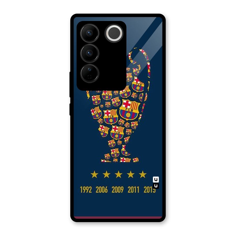 Trophy Team Glass Back Case for Vivo V27 Pro