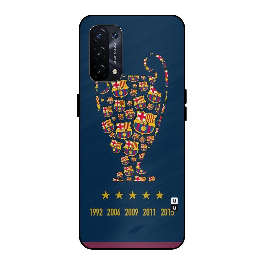 Trophy Team Metal Back Case for Oppo A74 5G