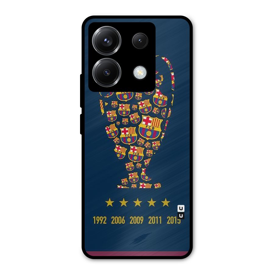 Trophy Team Metal Back Case for Poco X6