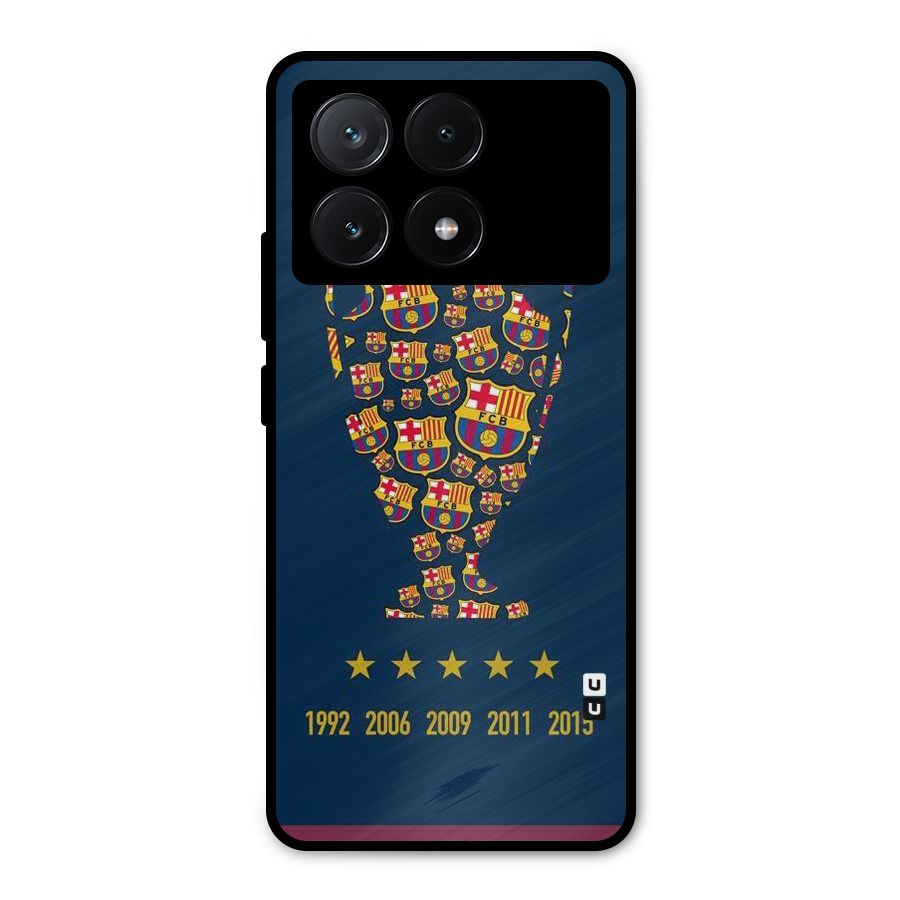 Trophy Team Metal Back Case for Poco X6 Pro