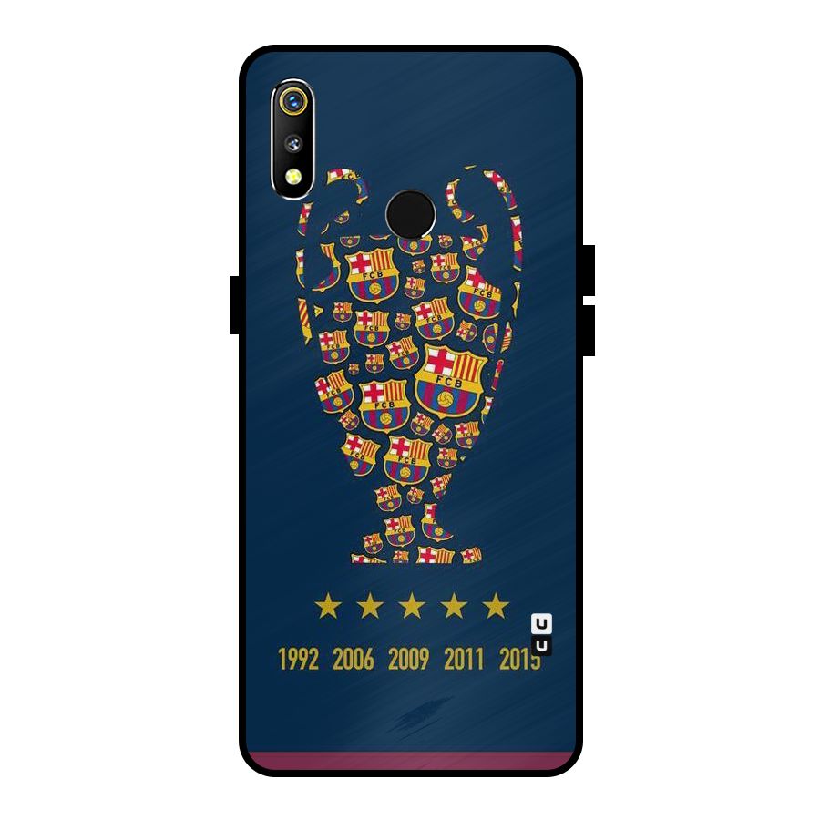 Trophy Team Metal Back Case for Realme 3i