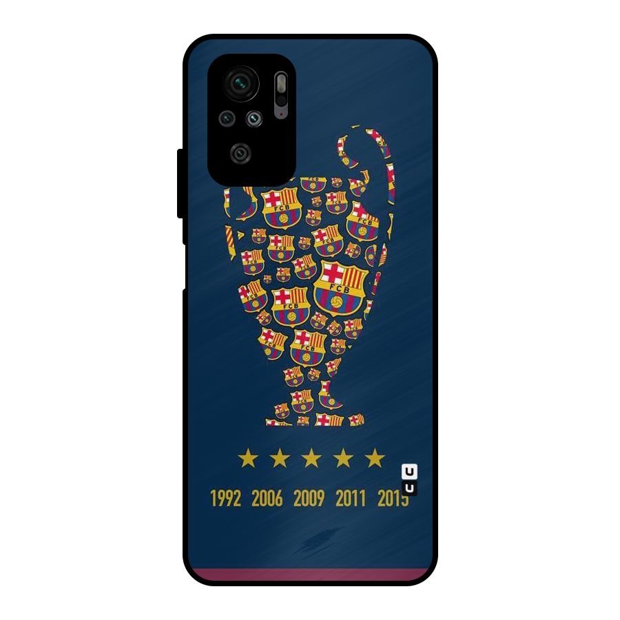 Trophy Team Metal Back Case for Redmi Note 10S