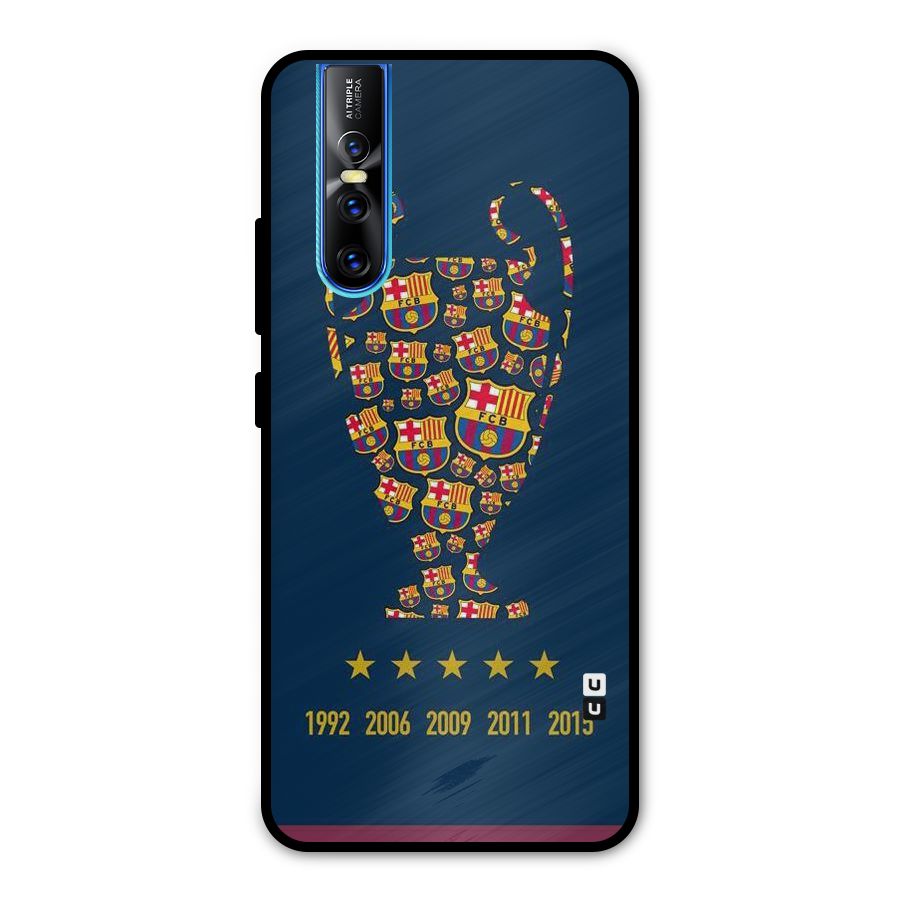 Trophy Team Metal Back Case for Vivo V15 Pro