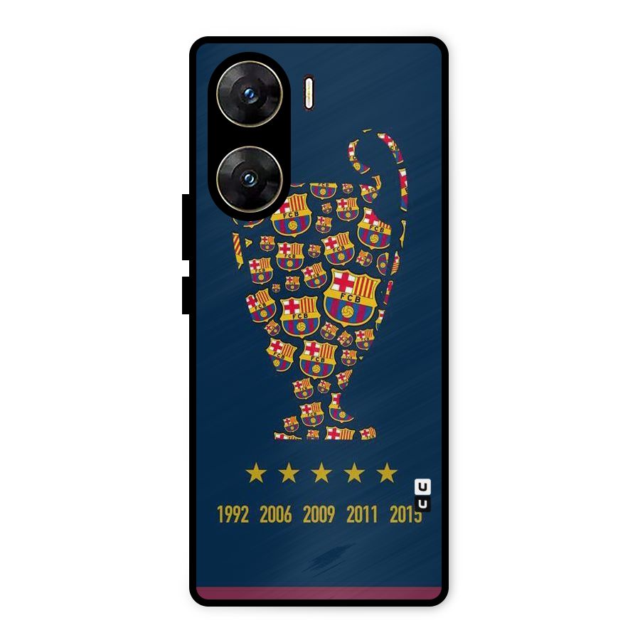 Trophy Team Metal Back Case for Vivo V29e