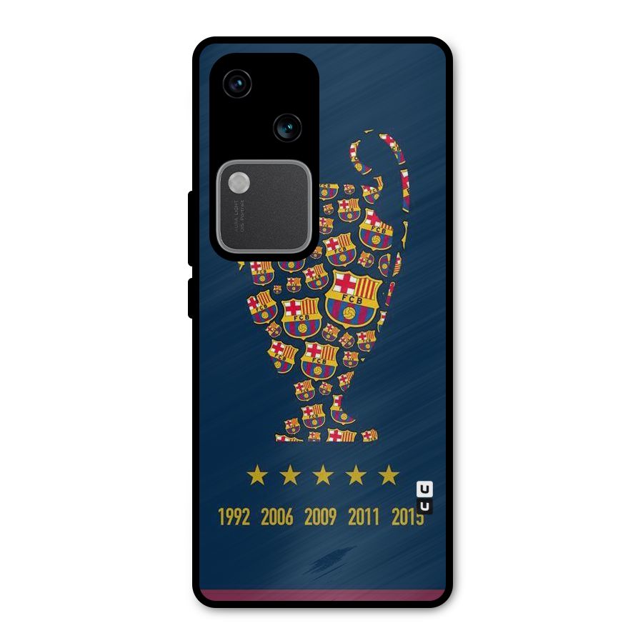 Trophy Team Metal Back Case for Vivo V30