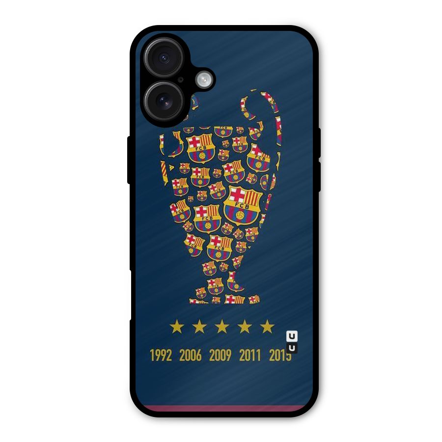 Trophy Team Metal Back Case for iPhone 16 Plus