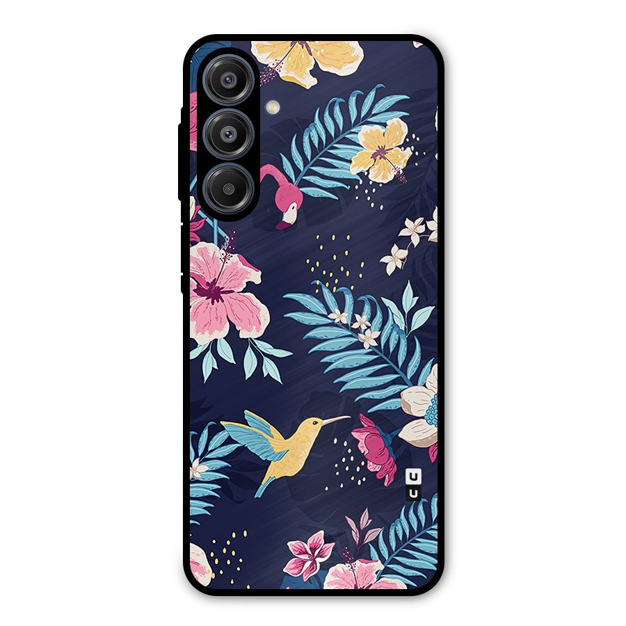 Tropical Flamingo Pattern Metal Back Case for Galaxy A16 5G
