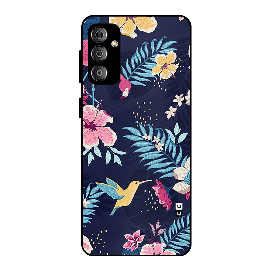 Tropical Flamingo Pattern Metal Back Case for Galaxy F23