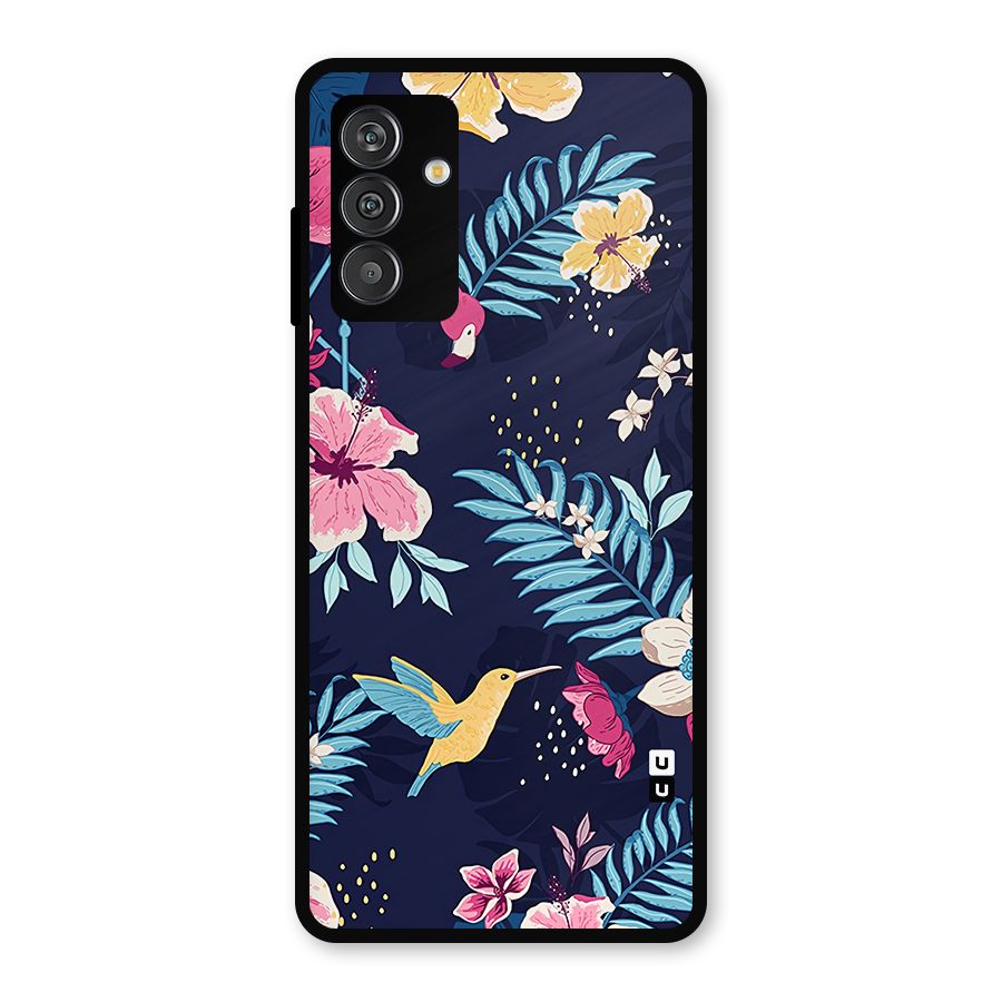 Tropical Flamingo Pattern Metal Back Case for Galaxy M14 5G