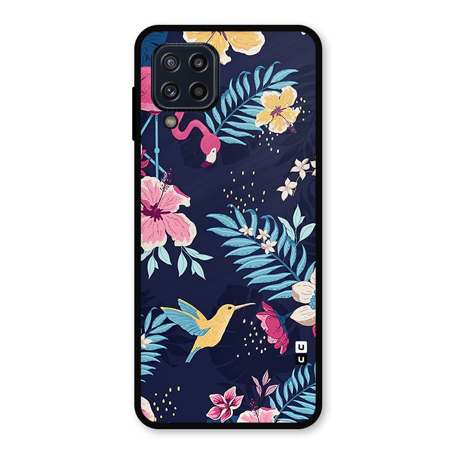Tropical Flamingo Pattern Metal Back Case for Galaxy M32