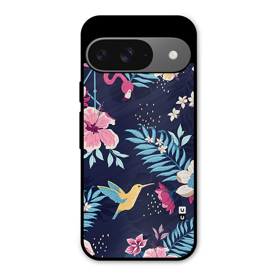 Tropical Flamingo Pattern Metal Back Case for Google Pixel 9