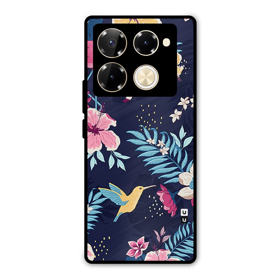 Tropical Flamingo Pattern Metal Back Case for Infinix Note 40 Pro