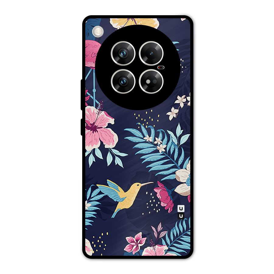 Tropical Flamingo Pattern Metal Back Case for Infinix Zero 40 5G