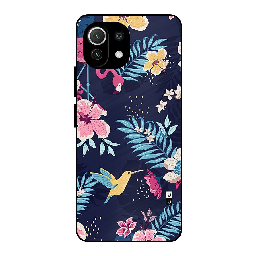 Tropical Flamingo Pattern Metal Back Case for Mi 11 Lite