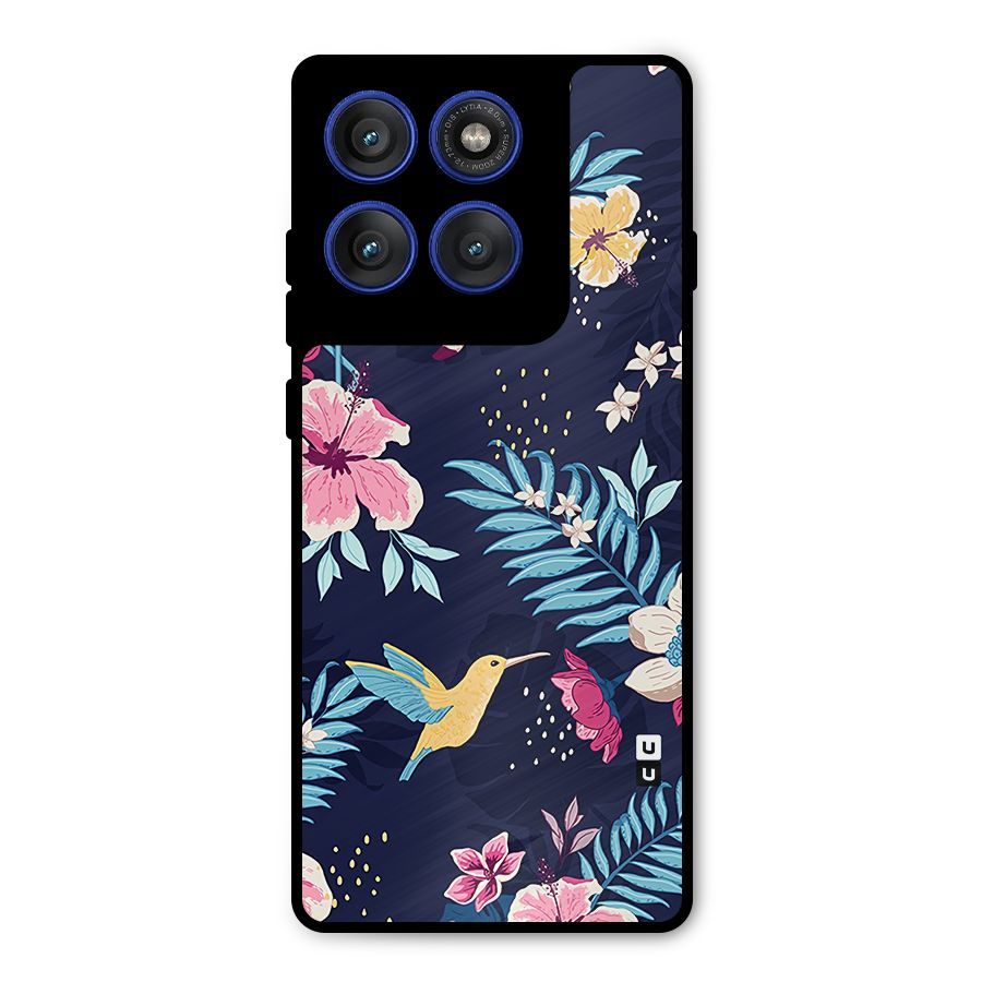 Tropical Flamingo Pattern Metal Back Case for Motorola Edge 60 Pro